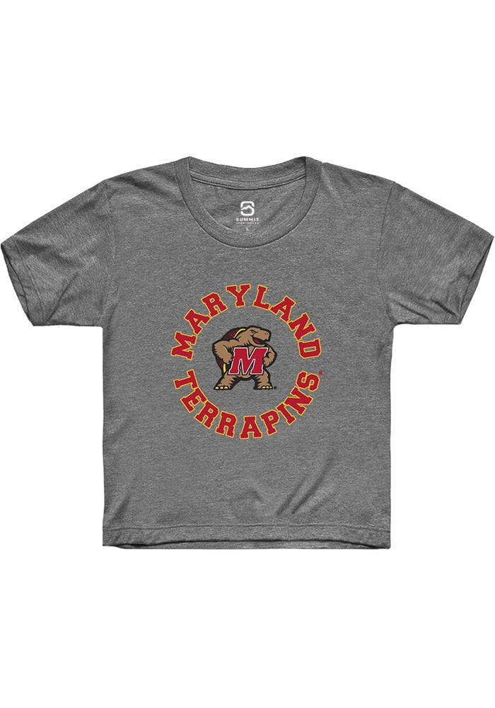 Maryland Terrapins Youth Grey Circle Short Sleeve T-Shirt