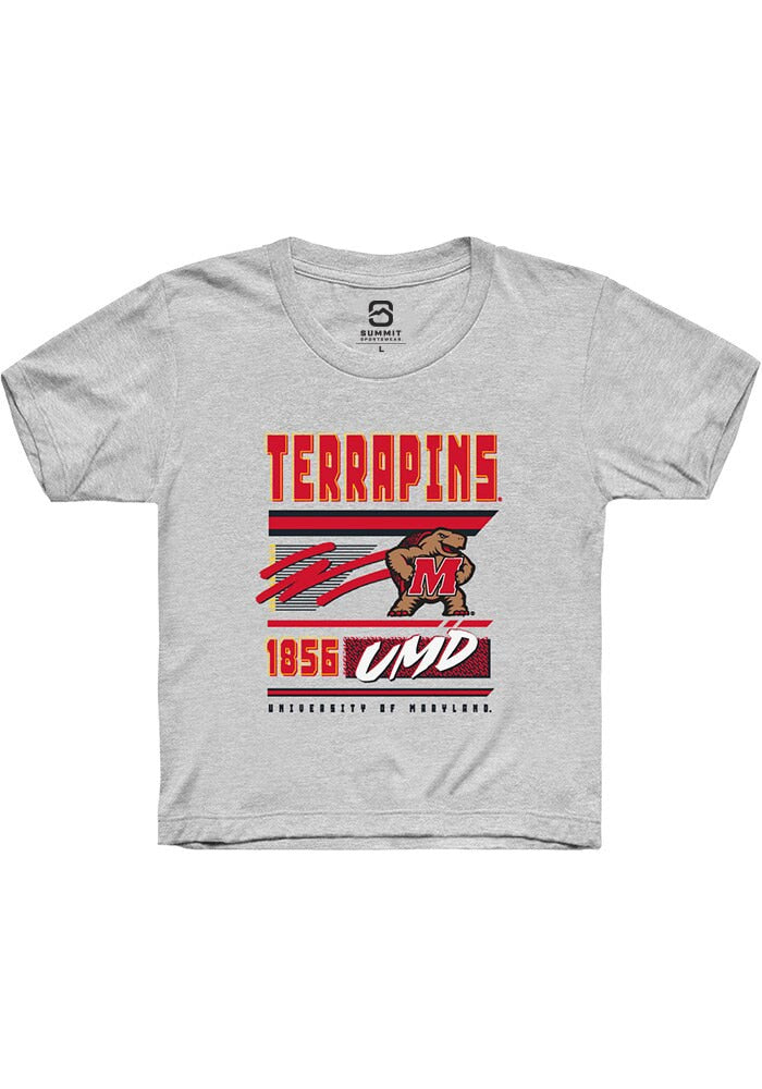 Maryland Terrapins Youth Ash Retro Short Sleeve T-Shirt