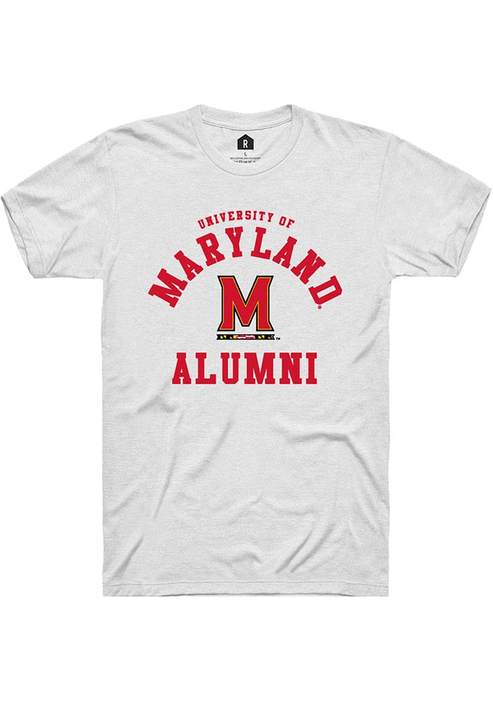 Maryland Terrapins White Alumni Arch Short Sleeve T-Shirt