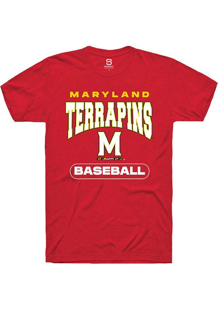 Maryland Terrapins Red Baseball Short Sleeve T-Shirt