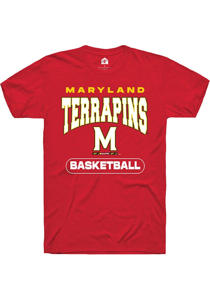 Maryland Terrapins Red Basketball Short Sleeve T-Shirt