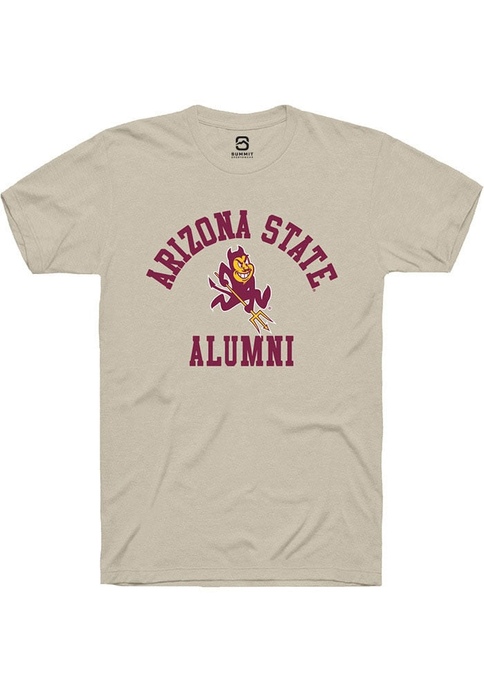 Arizona State Sun Devils Tan Alumni Arch Short Sleeve T-Shirt