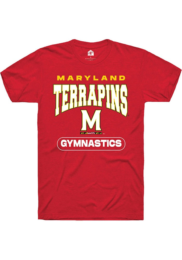 Maryland Terrapins Red Gymnastics Short Sleeve T-Shirt