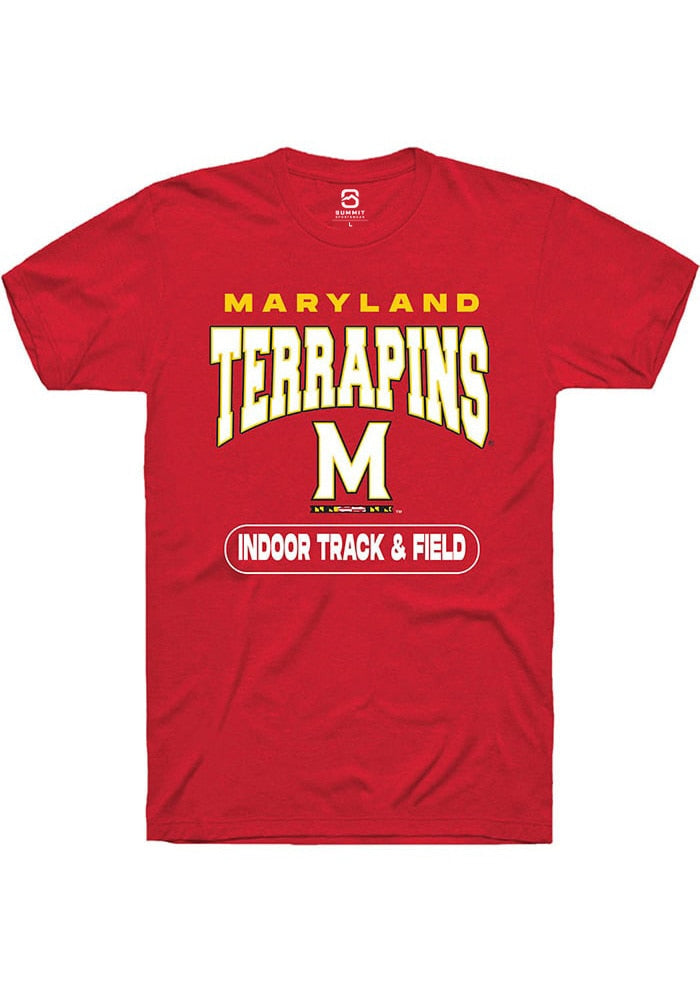 Maryland Terrapins Red Indoor Track & Field Short Sleeve T-Shirt