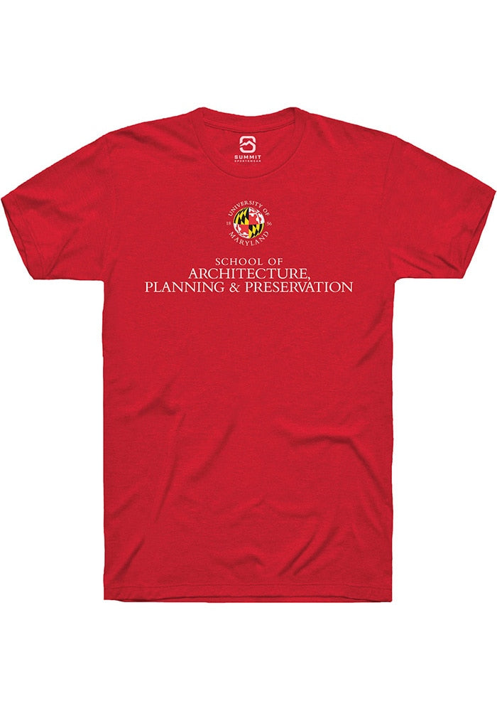 Maryland Terrapins Red School of Architecture, Planning and Preservation Short Sleeve T-Shirt