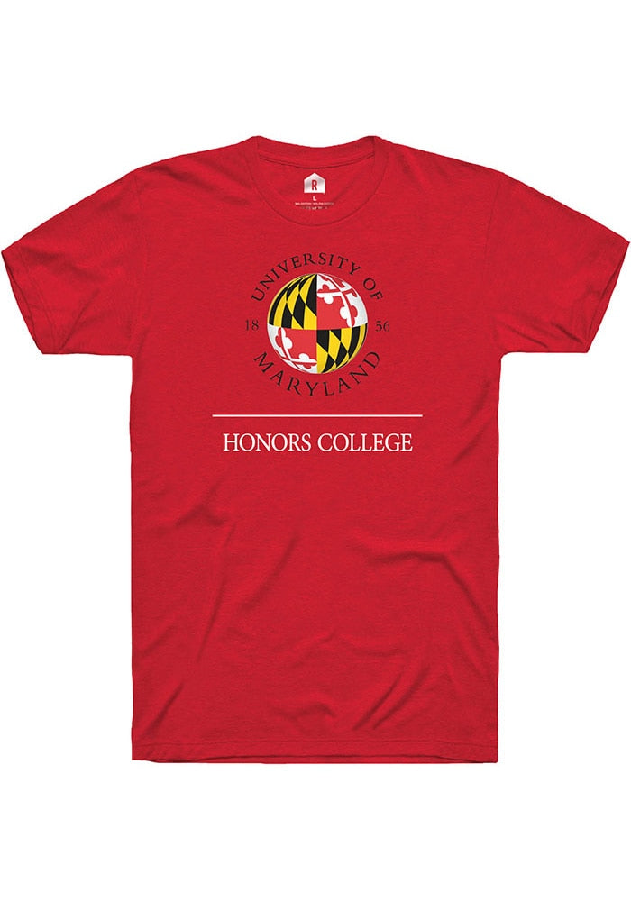 Maryland Terrapins Red Honors College Short Sleeve T-Shirt