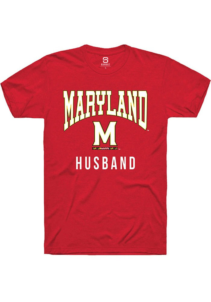 Maryland Terrapins Red Husband Short Sleeve T-Shirt