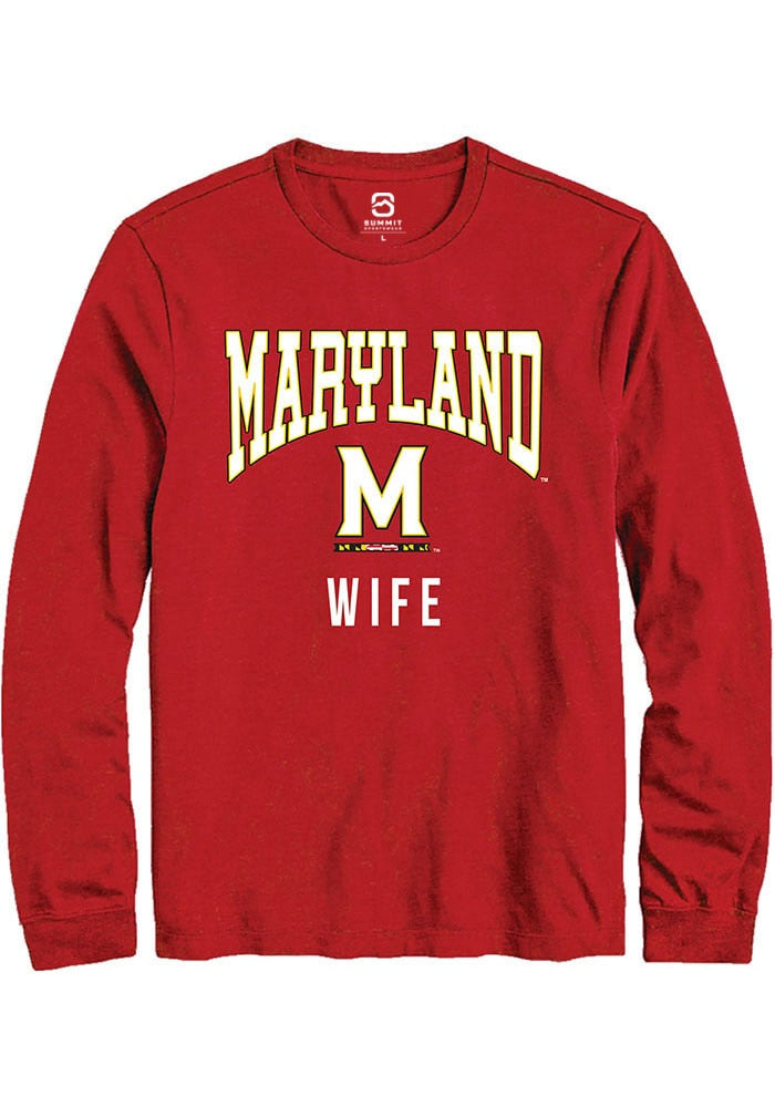 Maryland Terrapins Red Wife Long Sleeve T-Shirt