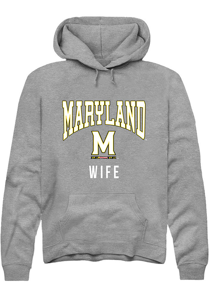 Maryland Terrapins Mens Grey Wife Long Sleeve Hoodie
