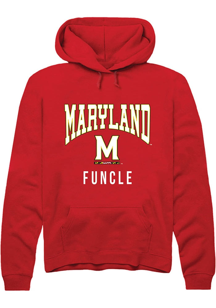 Maryland Terrapins Mens Red Funcle Long Sleeve Hoodie