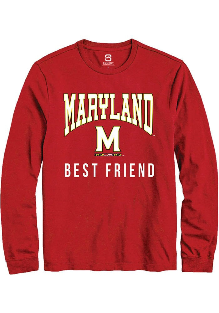 Maryland Terrapins Red Best Friend Long Sleeve T-Shirt
