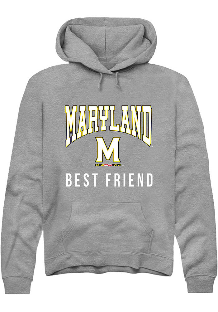 Maryland Terrapins Mens Grey Best Friend Long Sleeve Hoodie