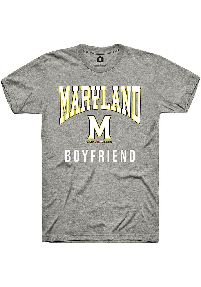 Maryland Terrapins Grey Boyfriend Short Sleeve T-Shirt