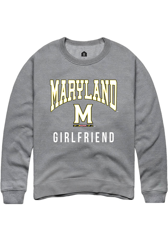 Maryland Terrapins Mens Grey Girlfriend Long Sleeve Crew Sweatshirt
