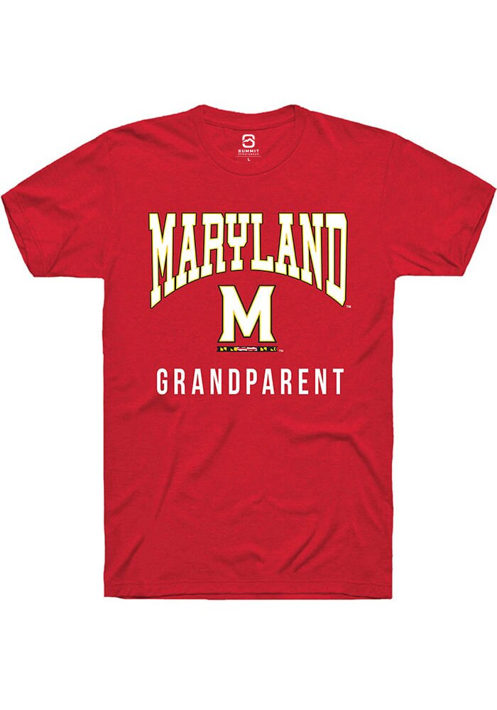 Maryland Terrapins Red Grandparent Short Sleeve T-Shirt