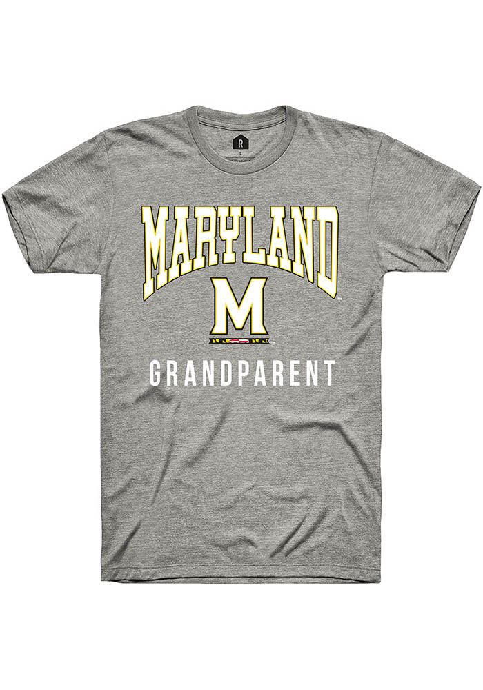 Maryland Terrapins Grey Grandparent Short Sleeve T-Shirt
