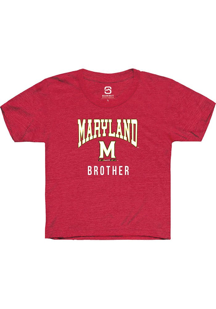 Maryland Terrapins Youth Red Brother Short Sleeve T-Shirt