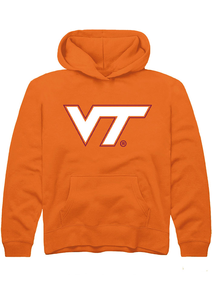Virginia Tech Hokies Youth Orange Alt Logo Long Sleeve Hoodie