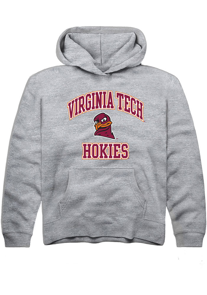Virginia Tech Hokies Youth Grey No 1 Neutral Long Sleeve Hoodie