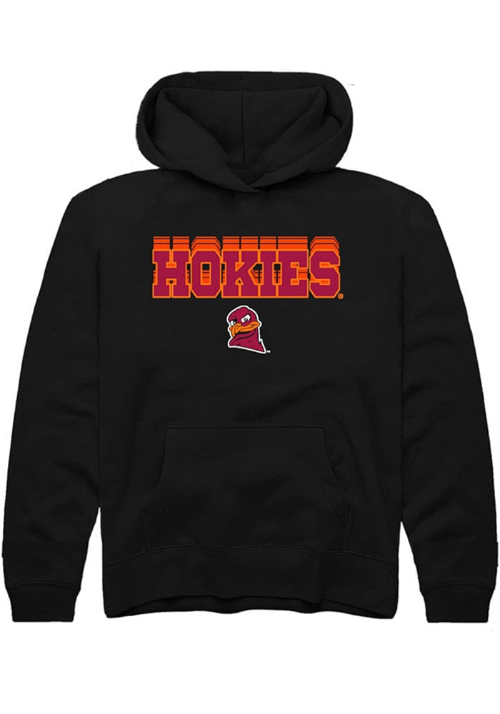 Virginia Tech Hokies Youth Black Repeat Long Sleeve Hoodie