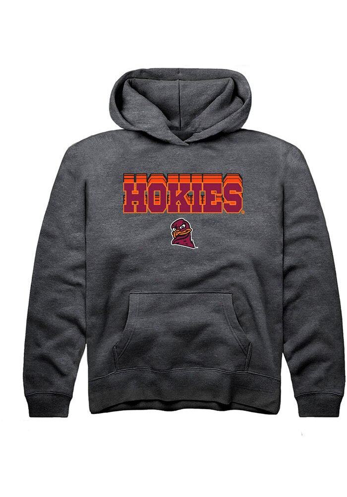 Virginia Tech Hokies Youth Charcoal Repeat Long Sleeve Hoodie