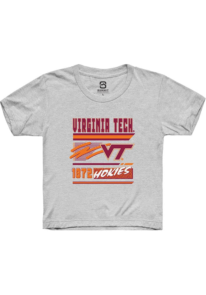 Virginia Tech Hokies Youth Ash Retro Short Sleeve T-Shirt