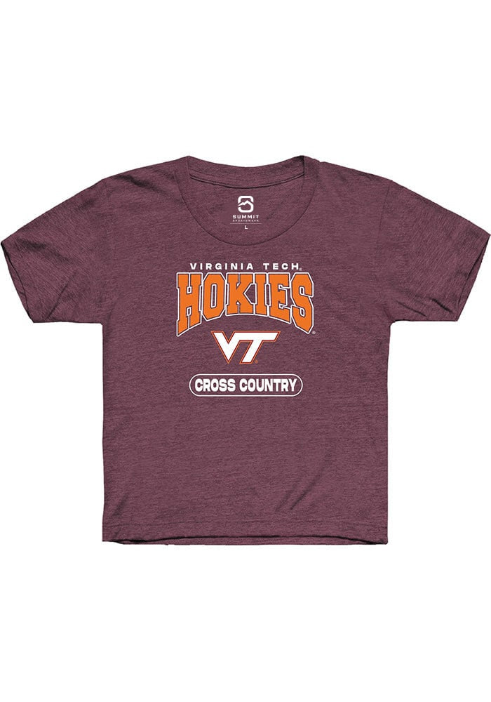 Virginia Tech Hokies Youth Maroon Cross Country Short Sleeve T-Shirt