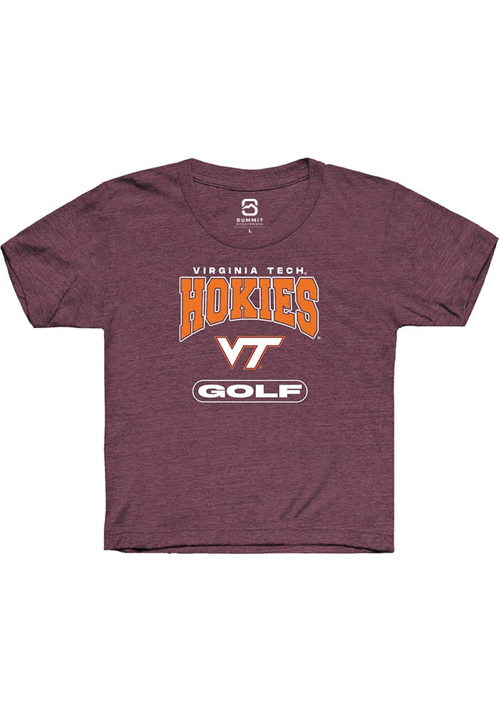 Virginia Tech Hokies Youth Maroon Golf Short Sleeve T-Shirt