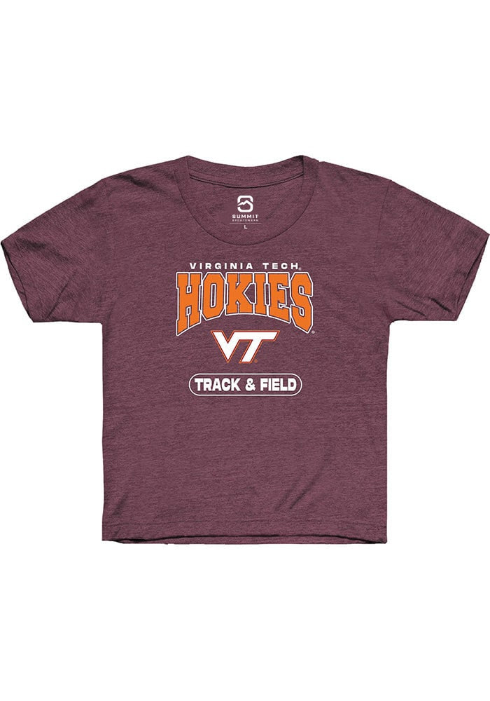 Virginia Tech Hokies Youth Maroon Track & Field Short Sleeve T-Shirt