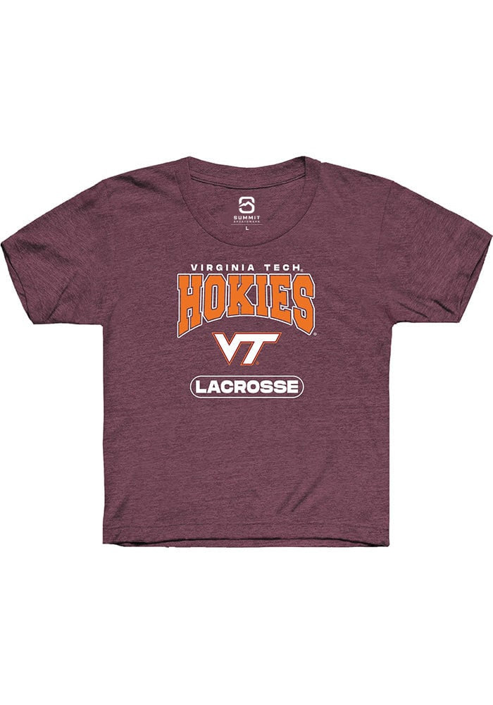 Virginia Tech Hokies Youth Maroon Lacrosse Short Sleeve T-Shirt