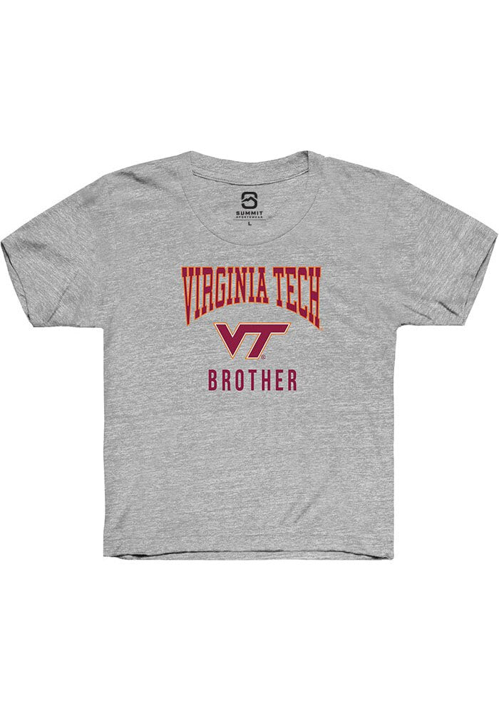 Virginia Tech Hokies Youth Grey Brother Short Sleeve T-Shirt