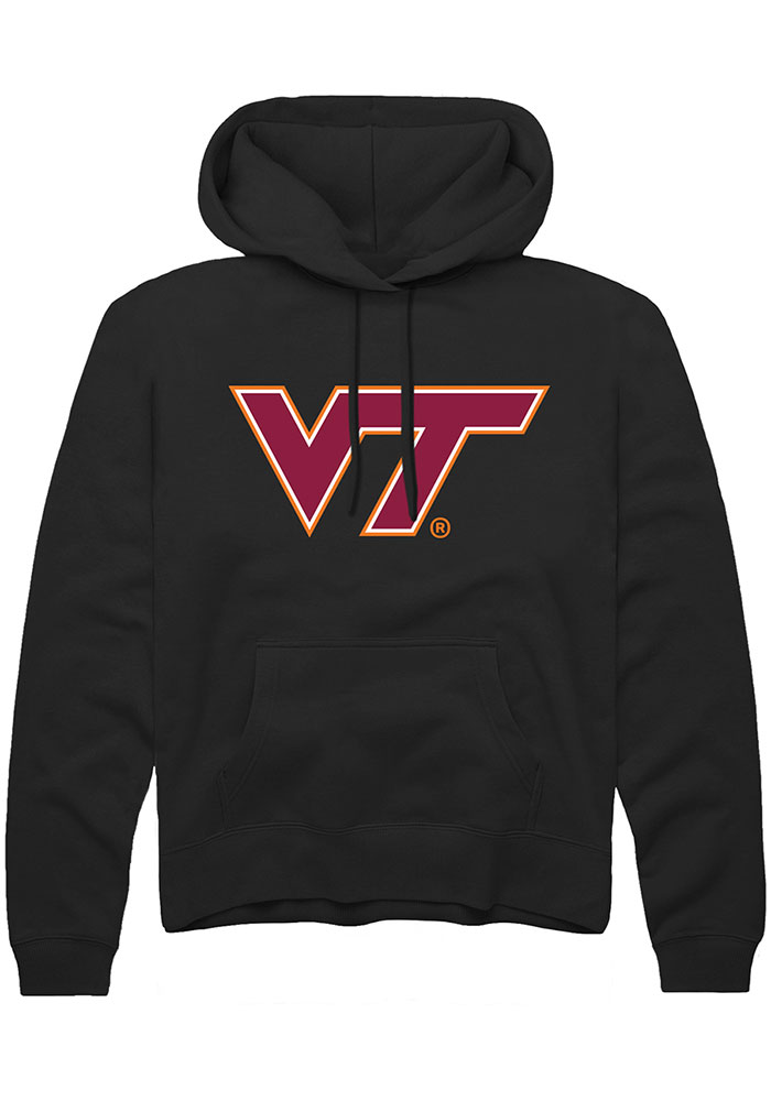 Virginia Tech Hokies Mens Black Primary Long Sleeve Hoodie