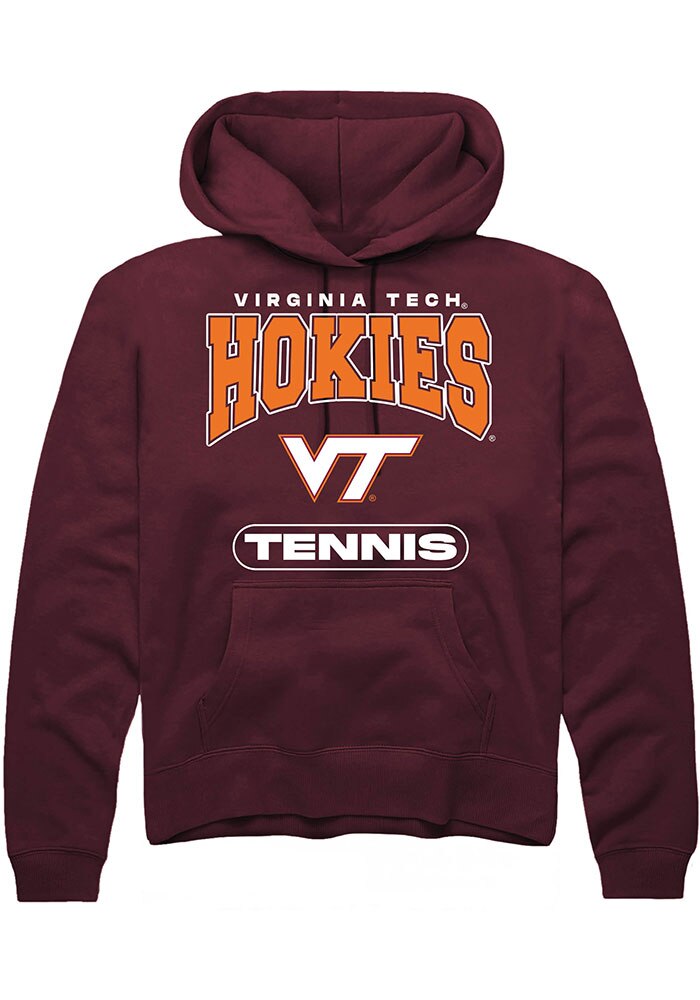 Virginia Tech Hokies Mens Maroon Tennis Long Sleeve Hoodie