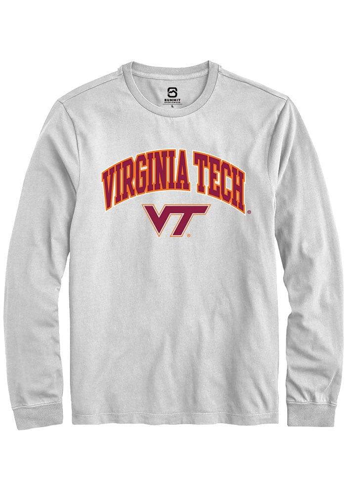 Virginia Tech Hokies White Arch Logo Long Sleeve T-Shirt
