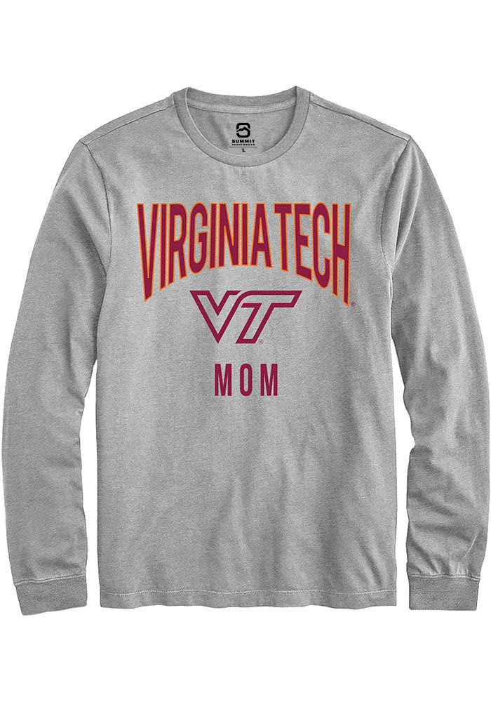 Virginia Tech Hokies Grey Mom Swirl Long Sleeve T-Shirt