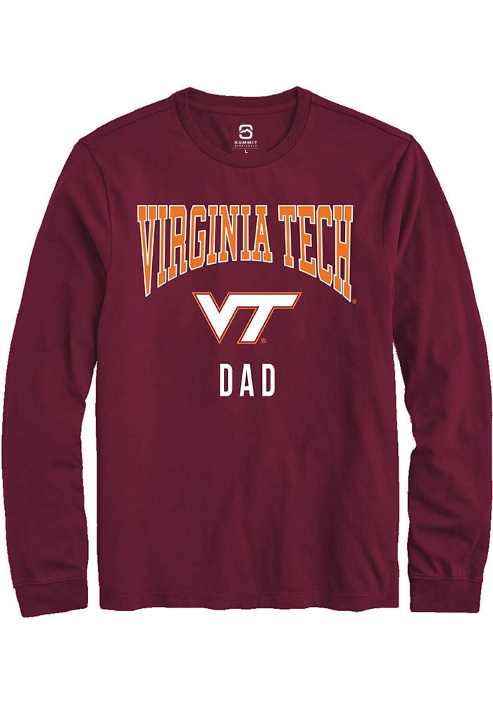 Virginia Tech Hokies Maroon Dad Long Sleeve T-Shirt