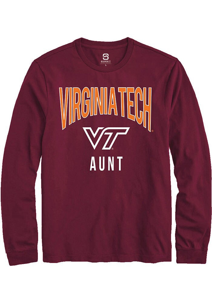Virginia Tech Hokies Maroon Aunt Swirl Long Sleeve T-Shirt