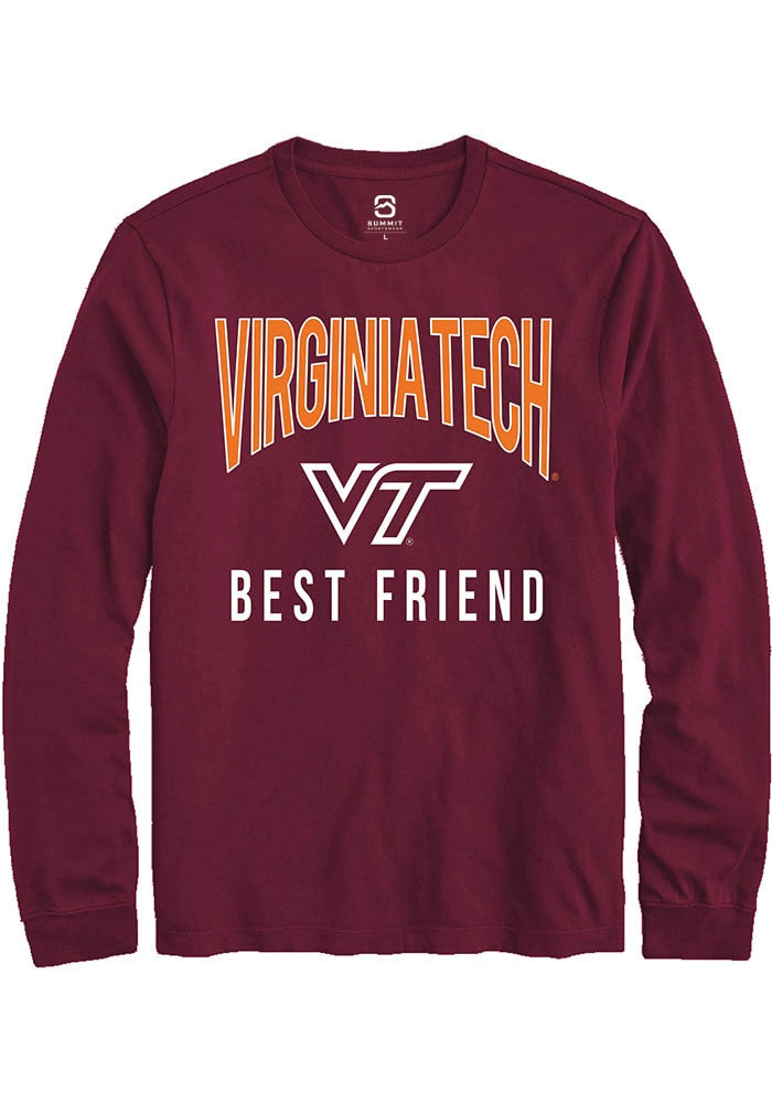 Virginia Tech Hokies Maroon Best Friend Swirl Long Sleeve T-Shirt