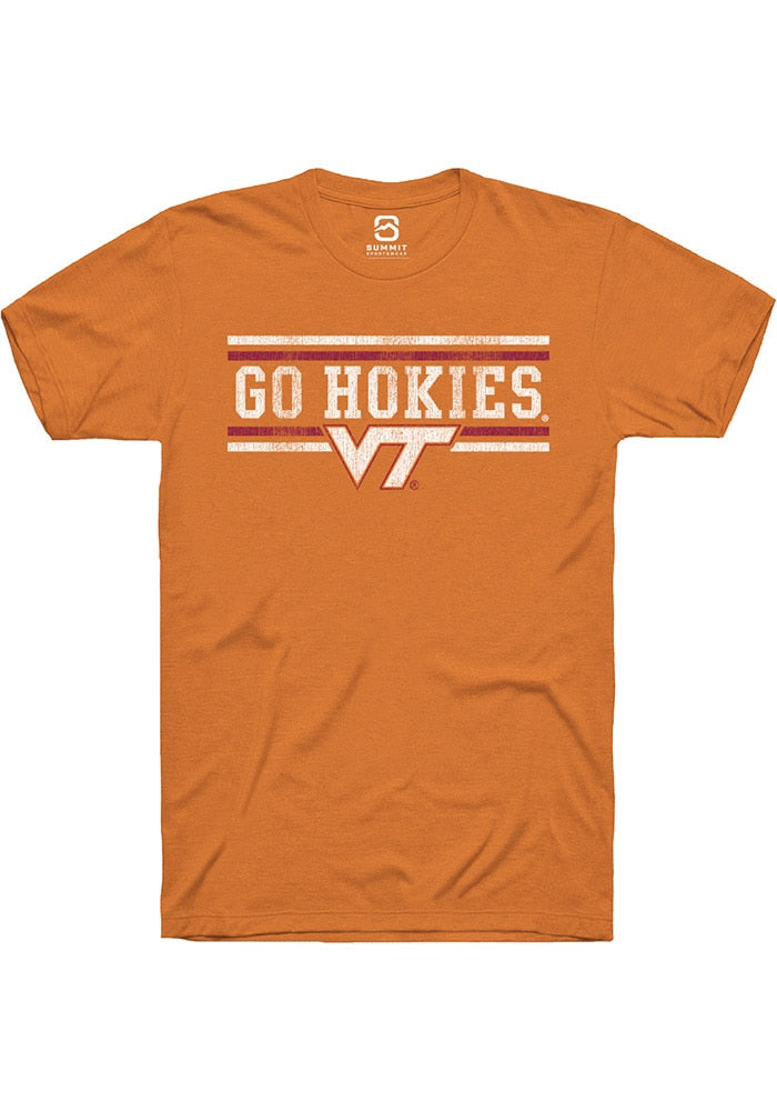 Virginia Tech Hokies Orange Chant Bars Short Sleeve T-Shirt