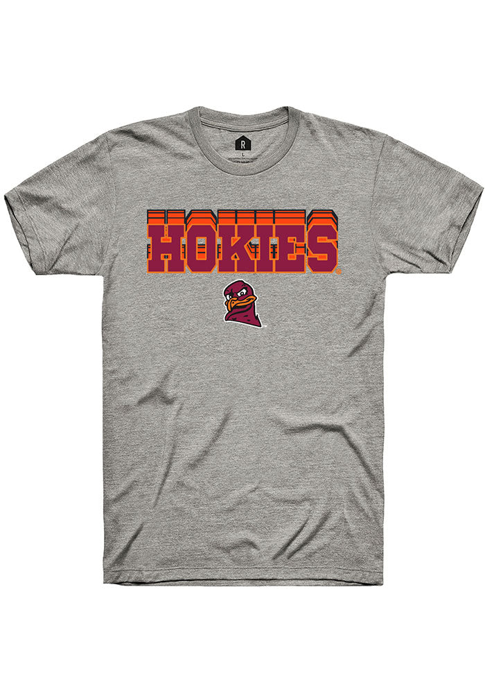 Virginia Tech Hokies Grey Repeat Short Sleeve T-Shirt