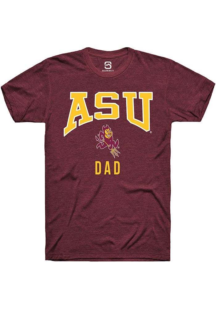 Arizona State Sun Devils Maroon Dad Short Sleeve T-Shirt