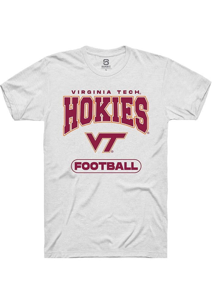 Virginia Tech Hokies White Football Short Sleeve T-Shirt