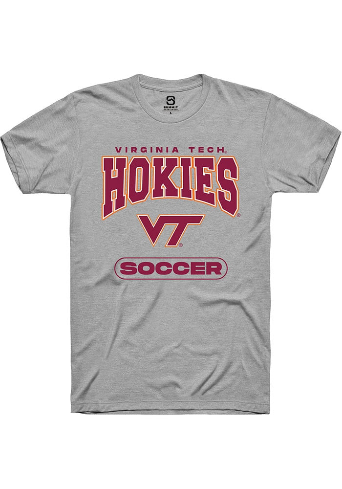 Virginia Tech Hokies Grey Soccer Short Sleeve T-Shirt