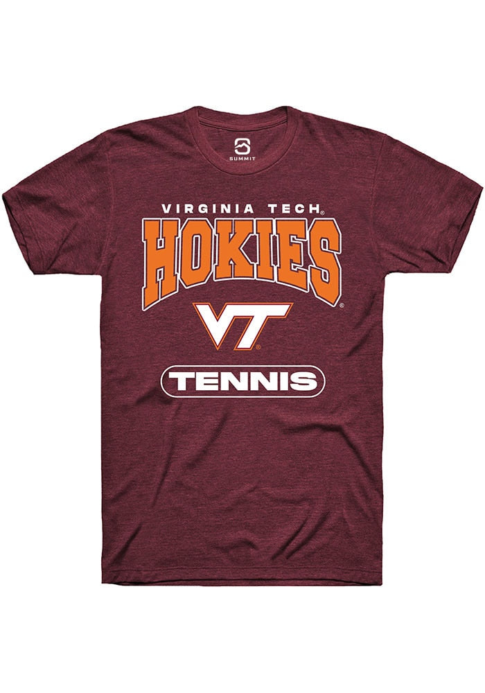 Virginia Tech Hokies Maroon Tennis Short Sleeve T-Shirt