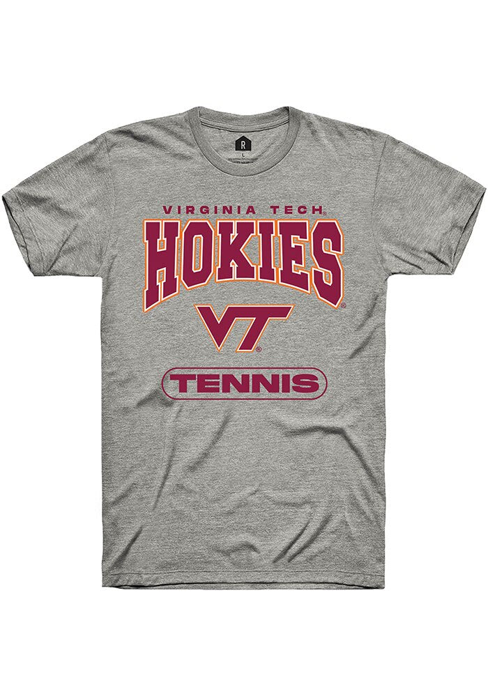 Virginia Tech Hokies Grey Tennis Short Sleeve T-Shirt