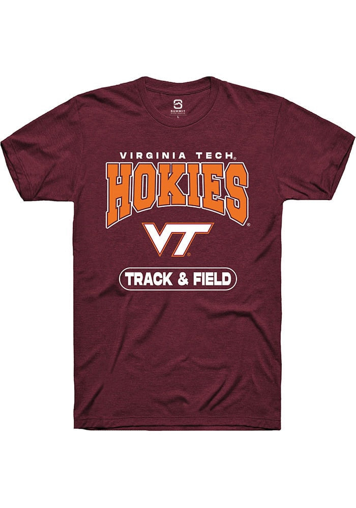 Virginia Tech Hokies Maroon Track & Field Short Sleeve T-Shirt