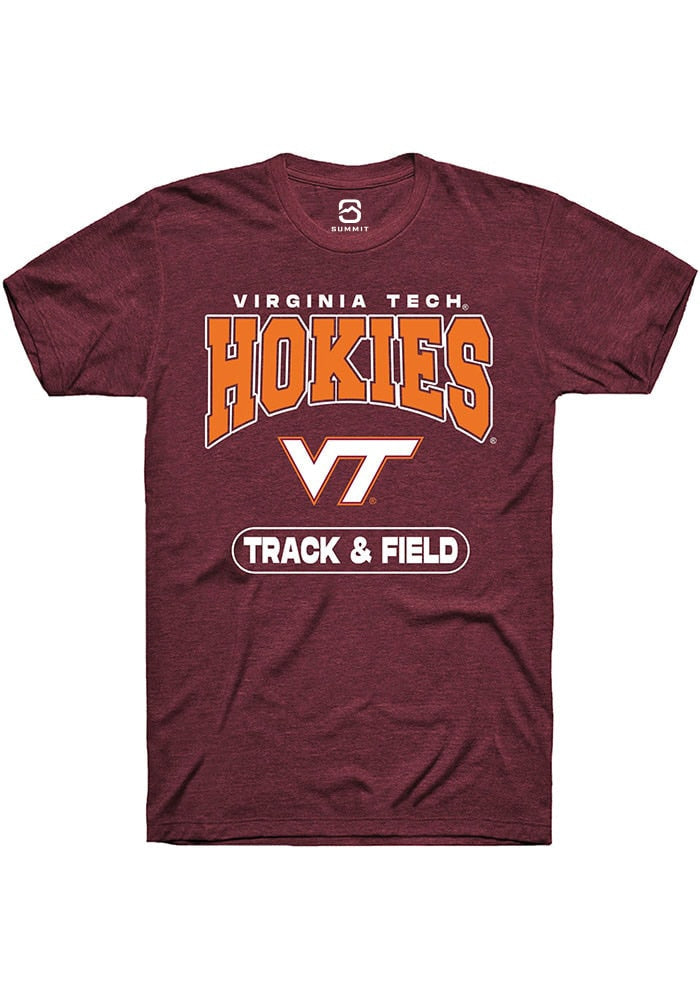 Virginia Tech Hokies Maroon Track & Field Short Sleeve T-Shirt
