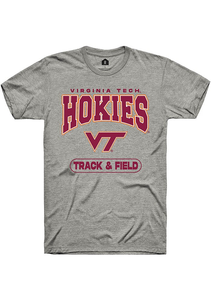Virginia Tech Hokies Grey Track & Field Short Sleeve T-Shirt