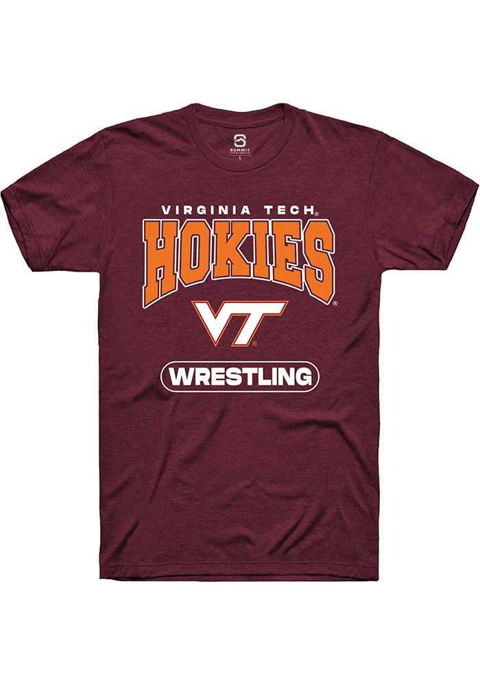 Virginia Tech Hokies Maroon Wrestling Short Sleeve T-Shirt