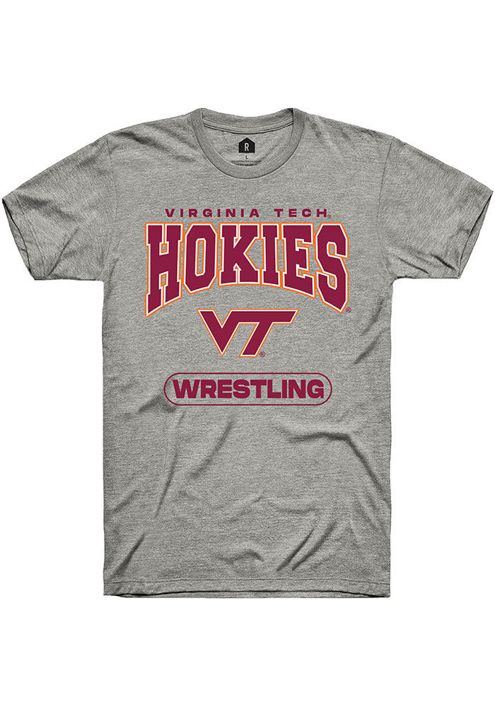 Virginia Tech Hokies Grey Wrestling Short Sleeve T-Shirt